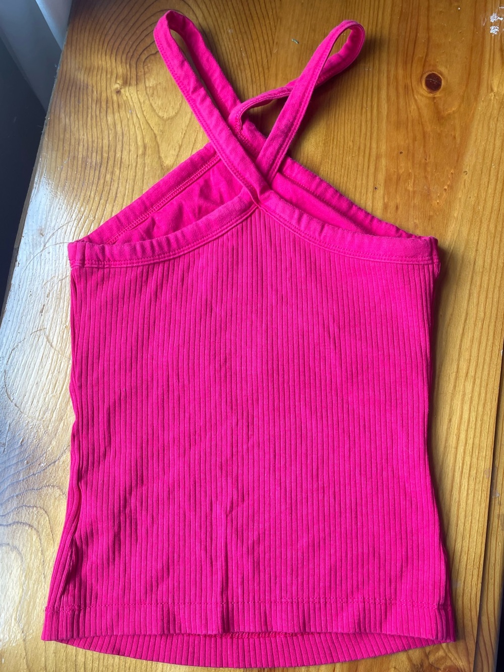 Old Navy Pink Ribbed Halter - Picture 4 of 5